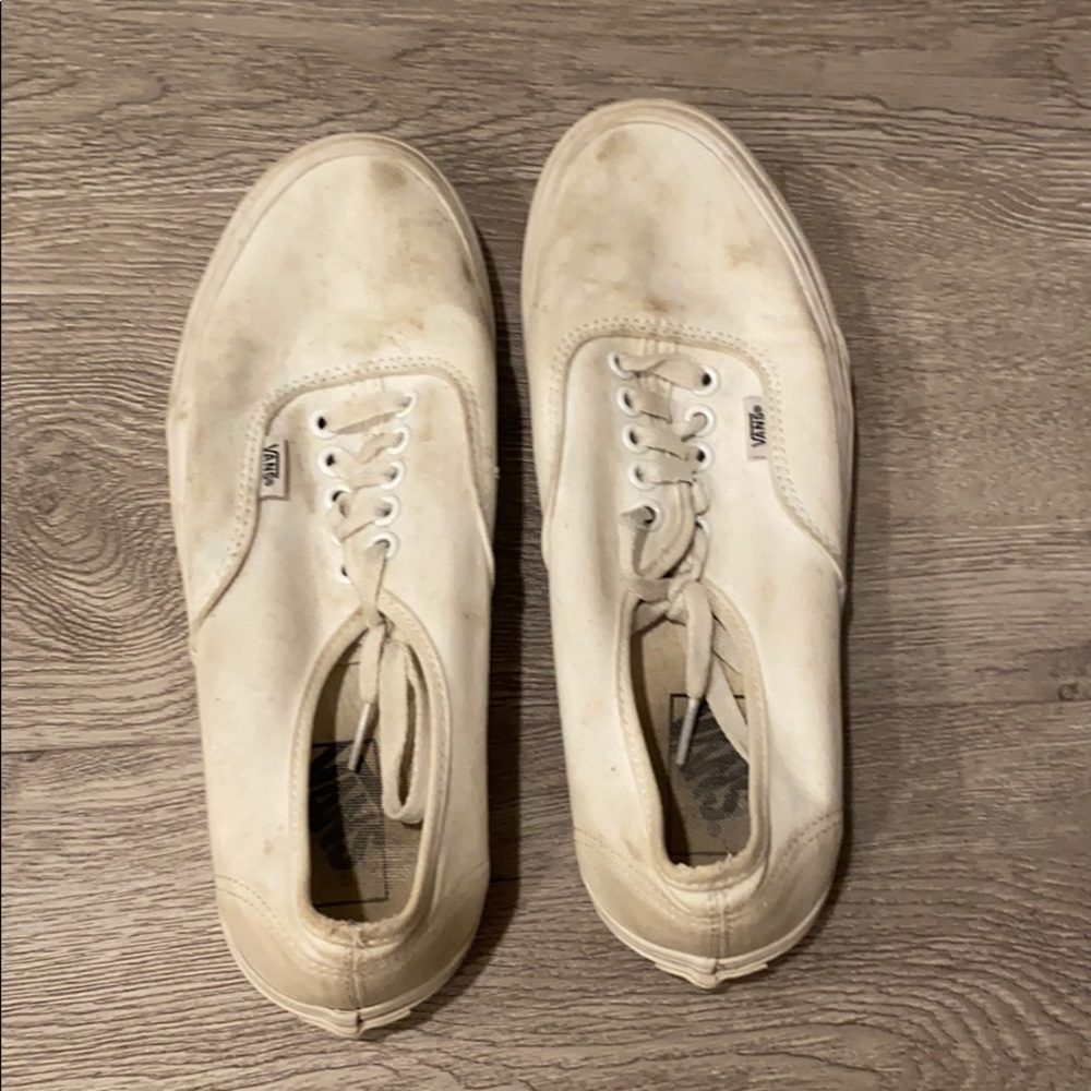 White Lace Up Vans
